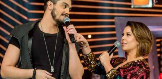 Luan Santana e Fernanda Souza no SóTocaTop (Divulgação/ TV Globo)