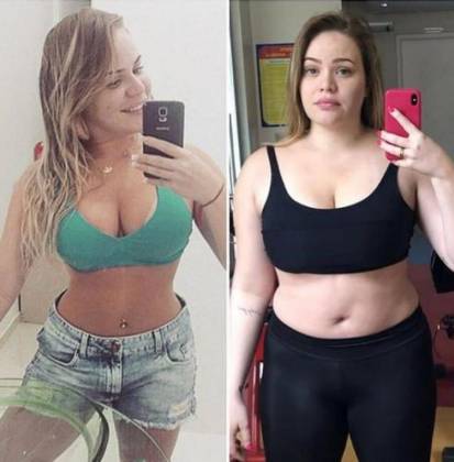 Paulinha Leite antes e depois - Reprodução/Instagram