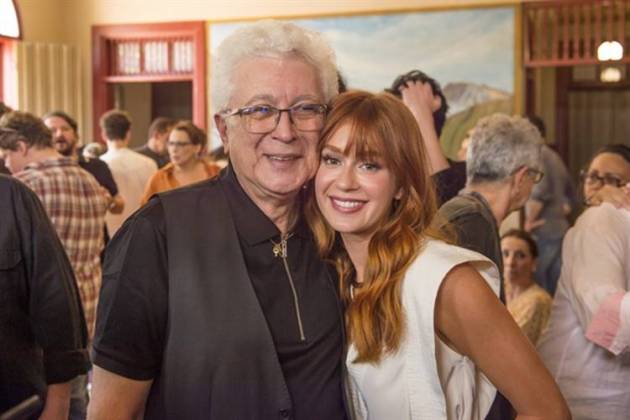 Aguinaldo Silva e Marina Ruy Barbosa (Globo/João Cotta)