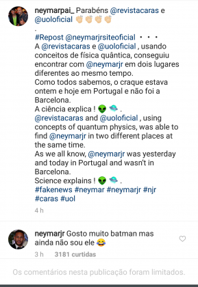 comentário neymar