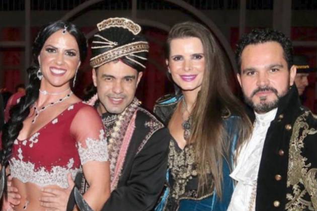 Graciele Lacerda, Zezé Di Camargo, Flavia Camargo e Luciano Camargo/Instagram