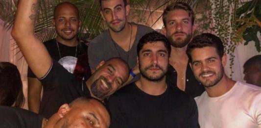 Thiago Magalhães, Adriano Imperador e amigos - Reprodução/Instagram