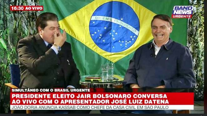Datena entrevista Bolsonaro