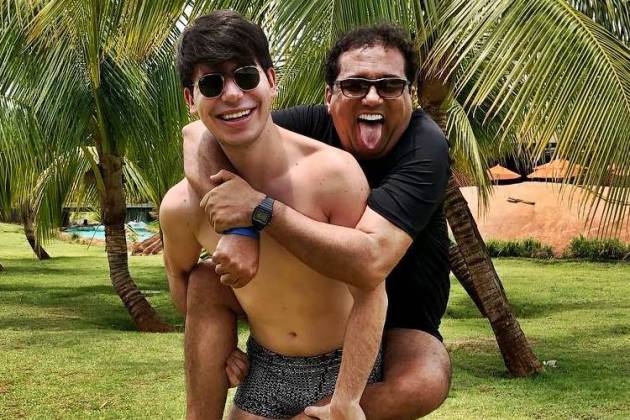 Geraldo Luis com o filho/Instagram