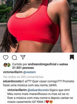 Post - Victoria Villarim/Instagram