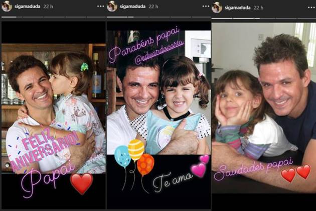 Eduardo Costa com a filha/Instagram