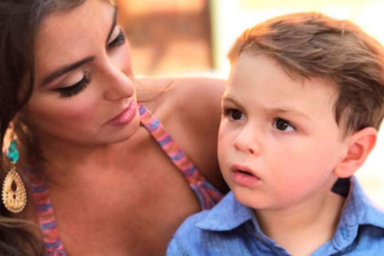 Filho de ator global leva mordida de cachorro no rosto