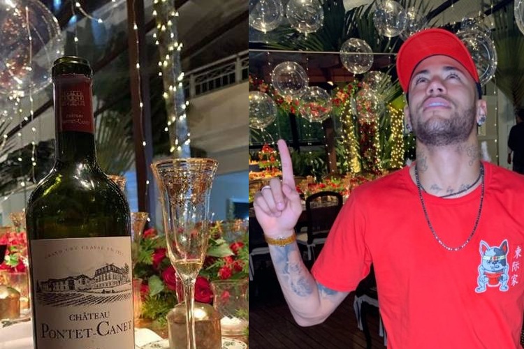 Natal de Neymar teve muita ostentação e vinhos de R$1,3 mil