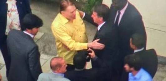 Silvio Santos e Bolsonaro (TV Globo)
