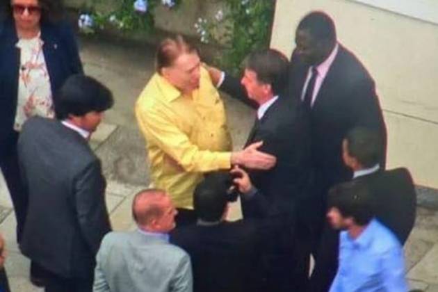 Silvio Santos e Bolsonaro (TV Globo)