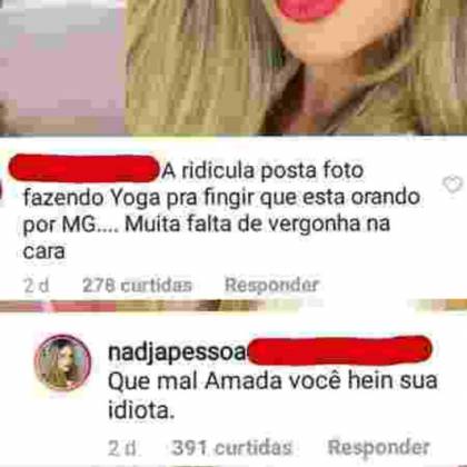 Comentário Nadja - Reprodução/Instagram