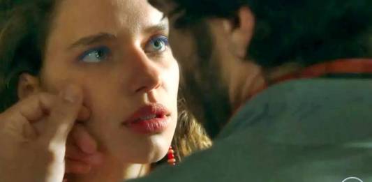 O sétimo Guardião - Lourdes Maria e Geandro (Reprodução/TV Globo)