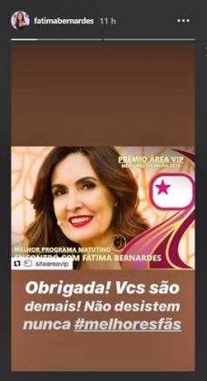 Post - Fátima Bernardes/Instagram