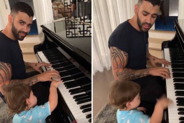 Gusttavo Lima e Gabriel/Reprodução Instagram Gusttavo Lima e Gabriel/Reprodução Instagram