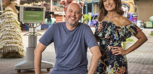 Alex Escobar e Fátima Bernardes ( Globo/João Cotta)
