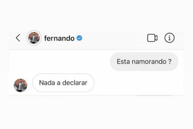 Resposta de Fernando/Reprodução Instagram