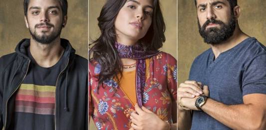 Órfãos da Terra - Bruno - Laila - Fauze (Globo/Paulo Belote)