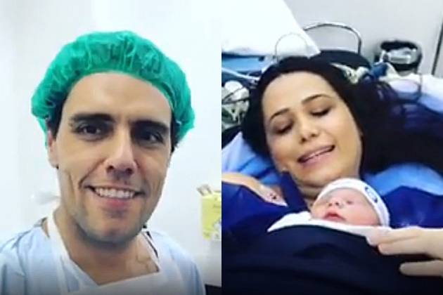 Thiago Arancam, a mulher e o novo filho/Reprodução Instagram