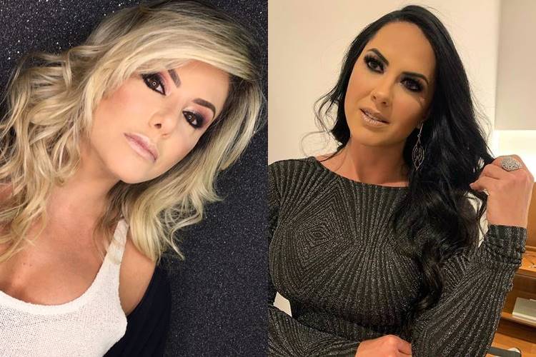 Na turnê Amigos, Poliana Rocha e Graciele Lacerda posam juntas