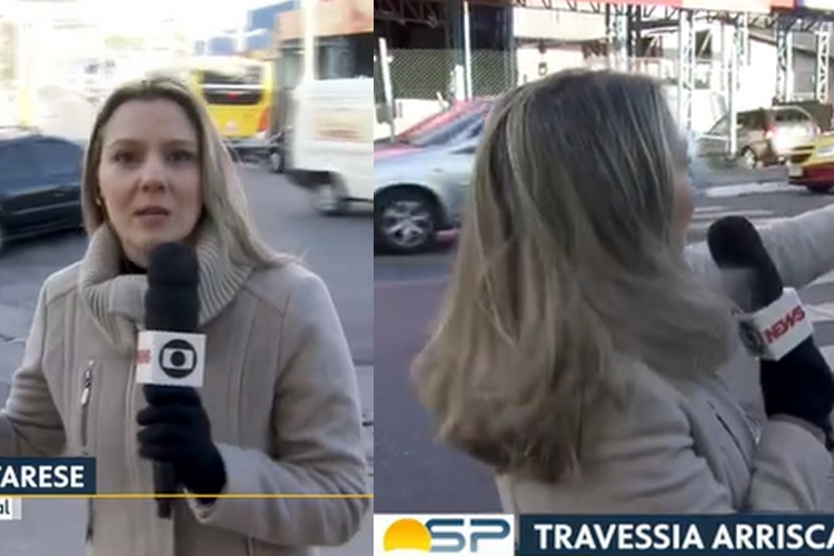 Ao vivo, repórter da Globo interrompe matéria e toma atitude surpreendente sobre idoso
