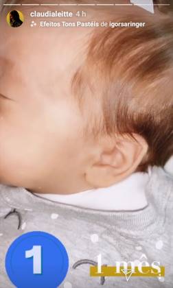 Bella filha de Claudia Leite Stories Instagram