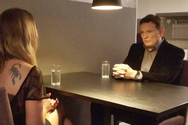 Cabrini entrevista Bruna Surfistinha (Divulgação/SBT)