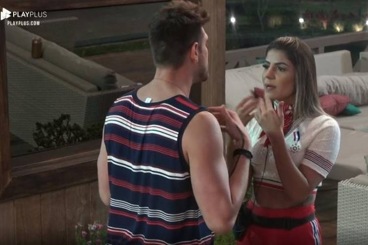 A Fazenda 11: Guilherme se explica para Hariany durante festa: “Não sou machista”