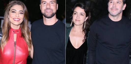 Juliana Paes com o marid - Manuela Dias e Murilo Benicio (Anderson Borde/AgNews)