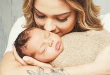 Carol Dantas comemora os três meses do filho Valentin