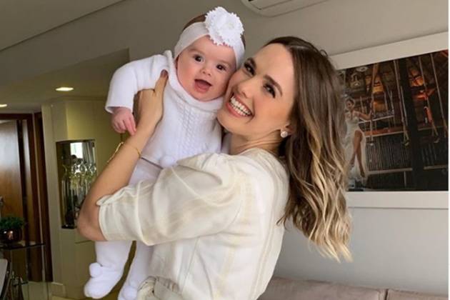 Thaeme Mariôto e filha Liz reprodução Instagram