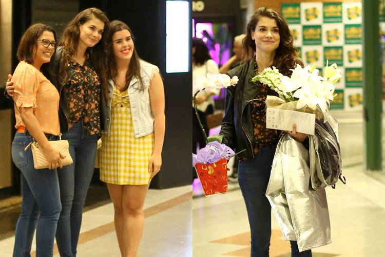 Alinne Moraes atende fãs no Rio de Janeiro