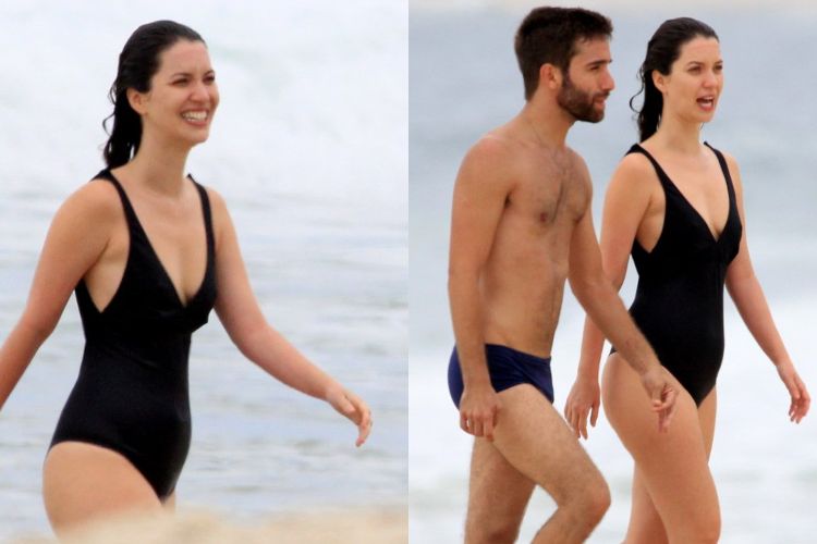 Na reta final de ‘A Dona do Pedaço’, Nathalia Dill curte dia na praia
