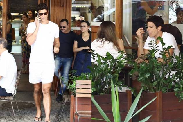Reynaldo Gianecchini em almoço com amigos - AgNews/Daniel Delmiro