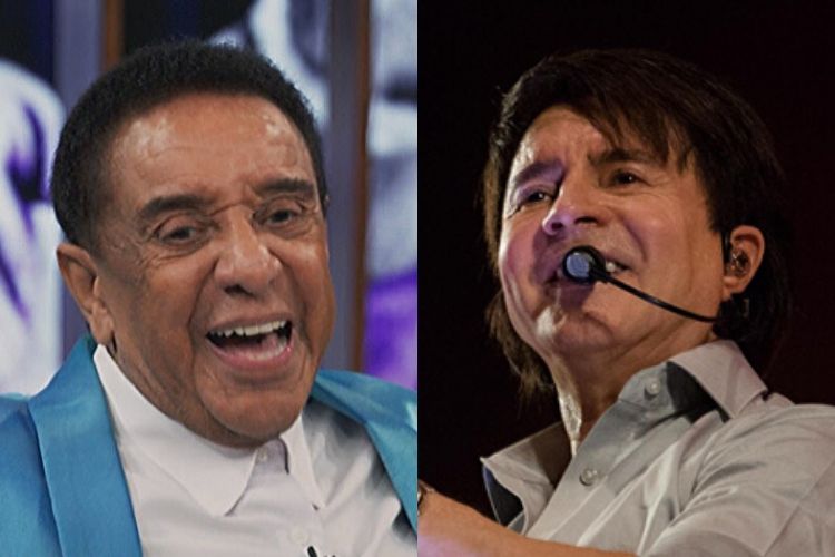 Agnaldo Timóteo e o cantor sertanejo Xororó - Reprodução: TV Globo / Instagram