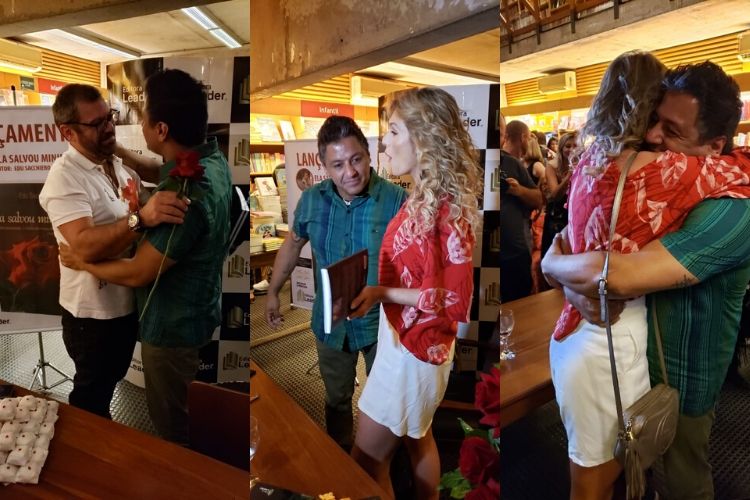 Eduardo Sacchiero com Marcelo Camargo, filho de Hebe e Lívia Andrade - Reprodução: Instagram