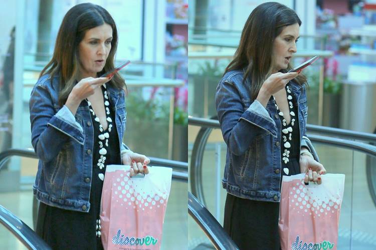 Fátima Bernardes faz compras em shopping do Rio de Janeiro