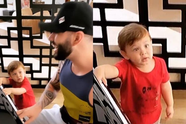 Gusttavo Lima e o filho - Reprodução: Instagram
