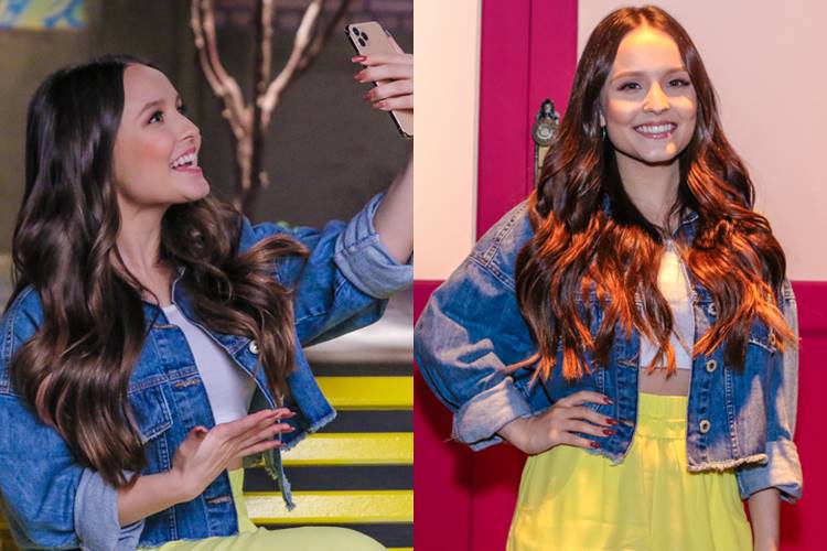 Antes de deixar o SBT, Larissa Manoela grava comercial para a emissora