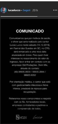 Lucas Lucco Reprodução instagram Lucas Lucco Reprodução instagram