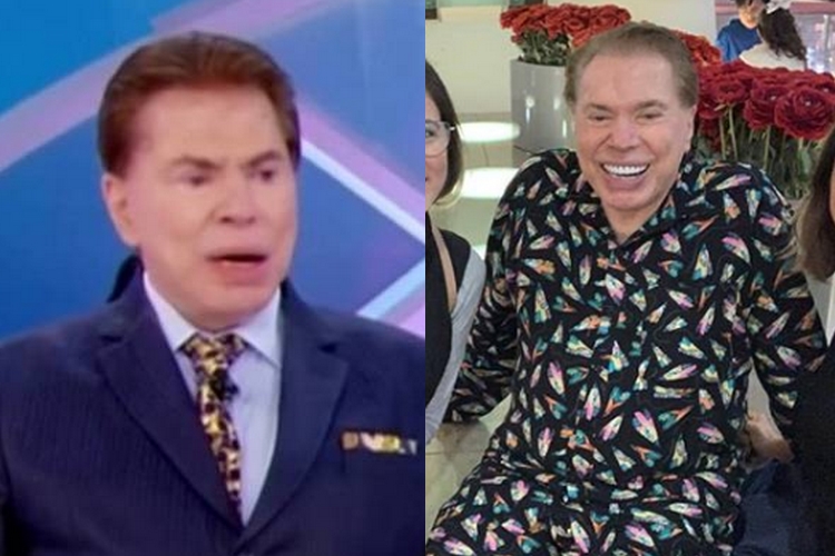 De pijama, Silvio Santos se envolve em ação de marketing para promover marca