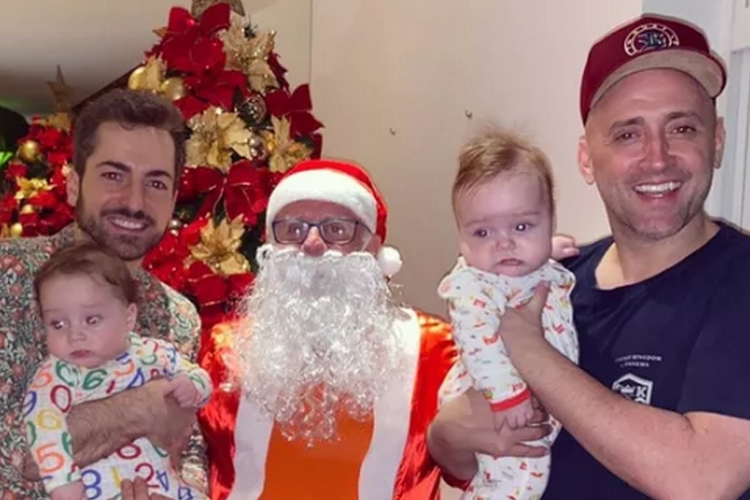 Marido de Paulo Gustavo emociona com declaração de primeiro Natal ao lado dos filhos gêmeos