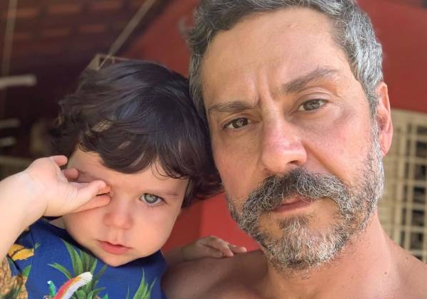 Alexandre Nero com filho - Instagram Alexandre Nero e Inã - Instagram