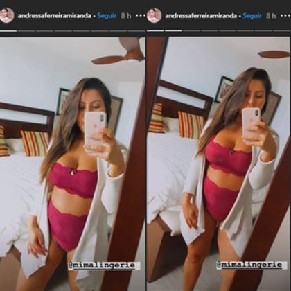 Andressa Miranda reprodução Instagram stories montagem Área Vip