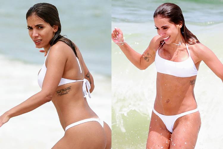 Anitta na praia da Barra da Tijuca - AgNews/Dilson Silva