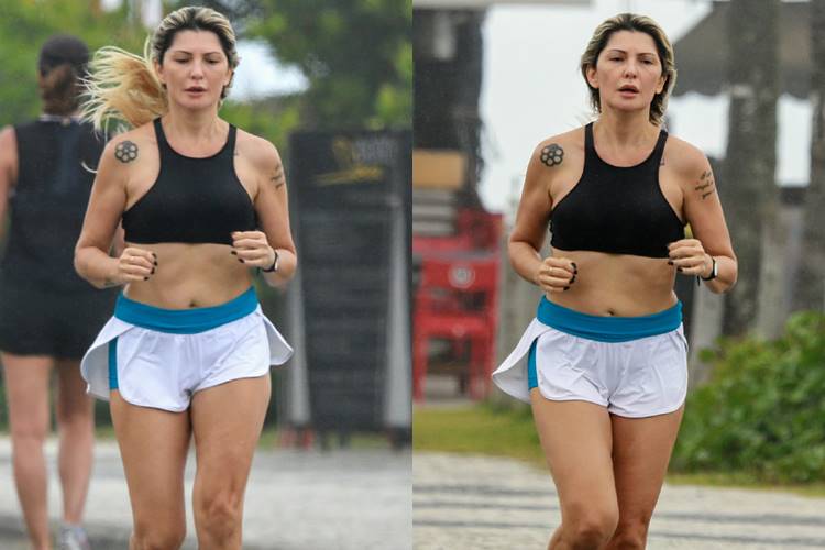 Antonia Fontenelle corre na Barra da Tijuca
