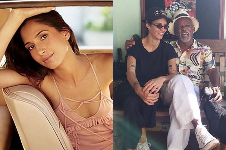 Pai de Camila Pitanga posa ao lado da namorada da filha