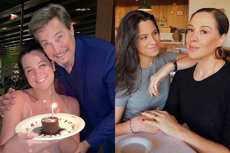 Edson Celulari e Claudia Raia parabenizam a filha, Sophia