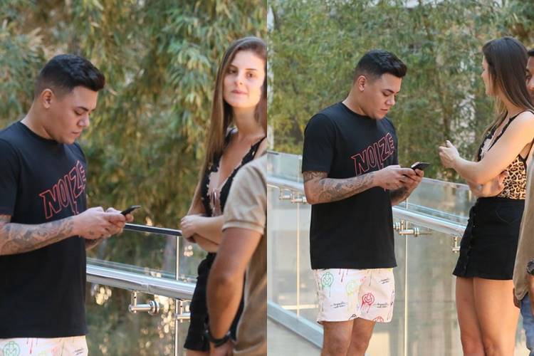 Sertanejo Felipe Araújo é flagrado com morena em shopping no Rio