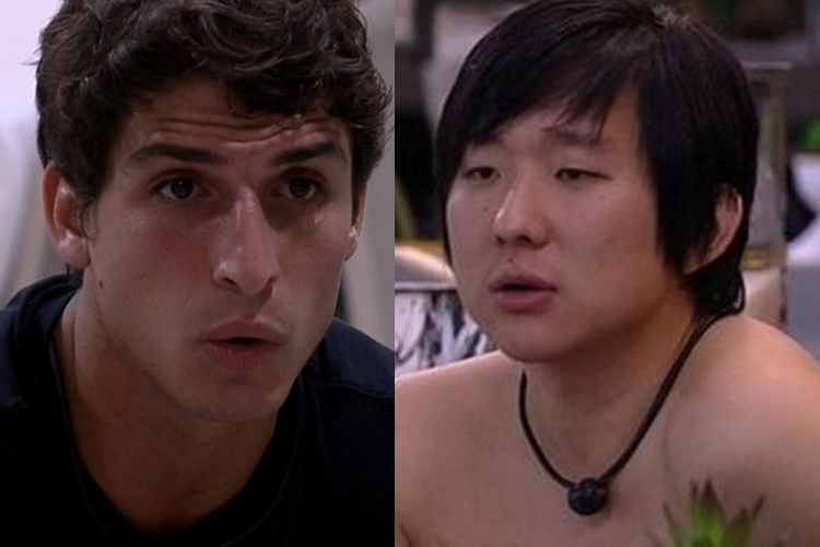 Felipe e Pyong Lee no 'BBB20' - Montagem/Área Vip