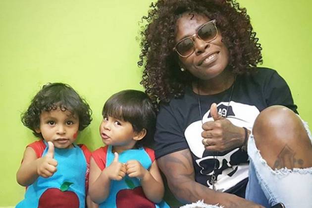 Pepê e os filhos filhos Enzo Fabiano, e João Gael reprodução Instagram